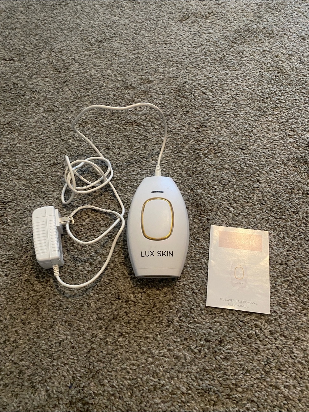 Lux White and Gold IPL Hair Removal Device